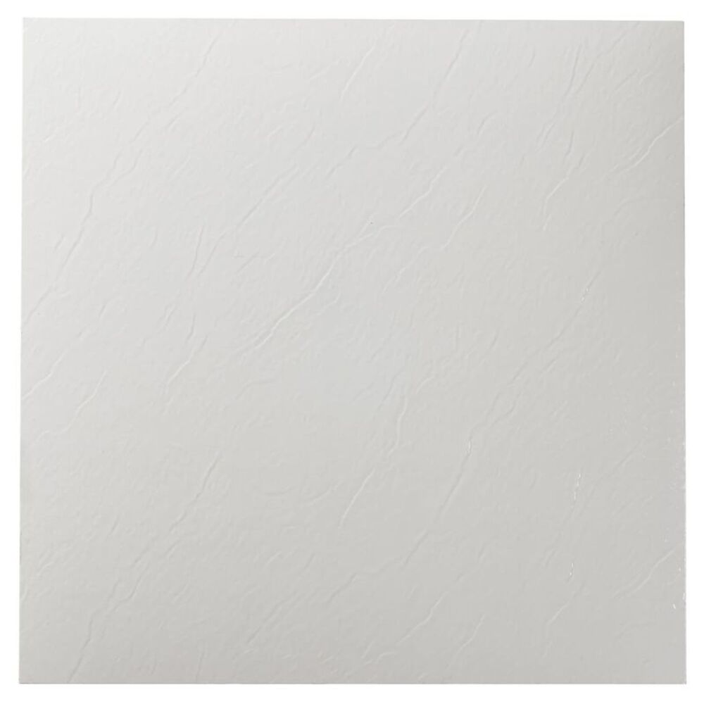 Ergode Sterling White 12x12 Self Adhesive Vinyl Floor Tile - 20 Tiles/20 sq. ft.
